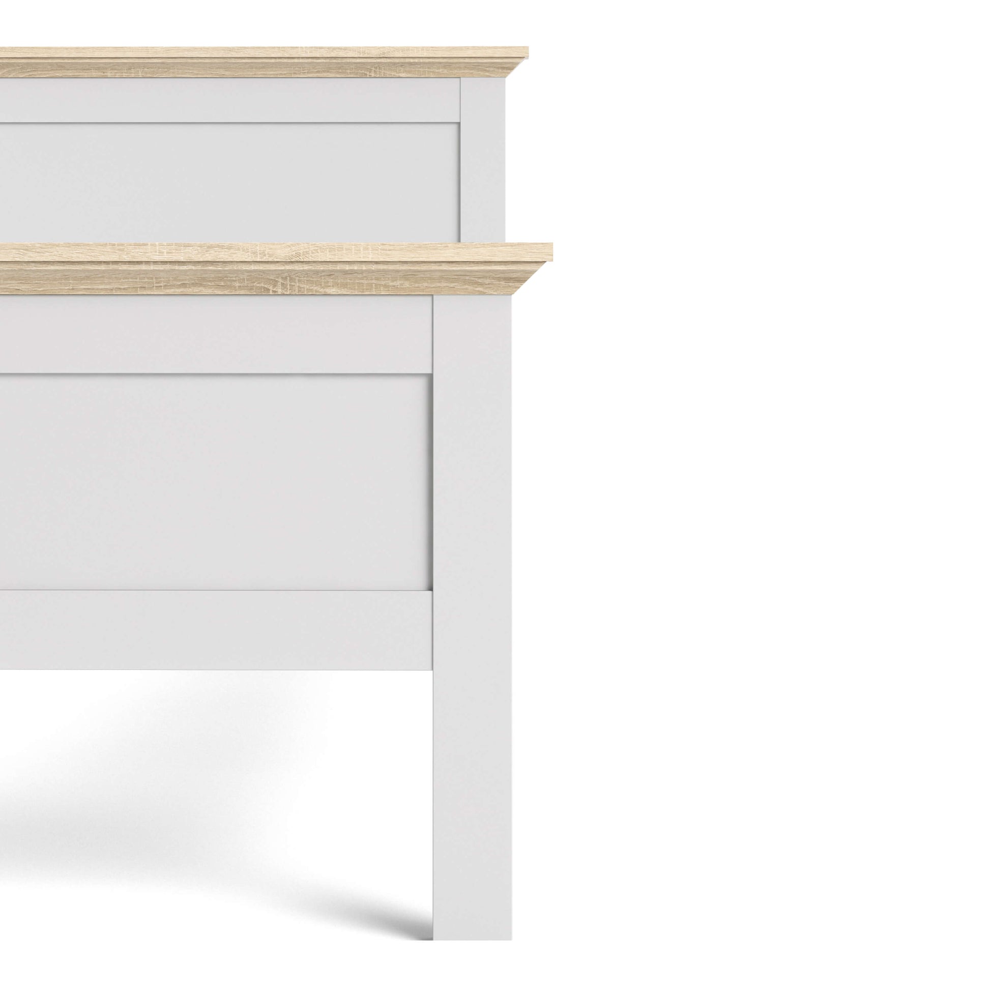 Paris Single Bed (90 x 200) in White and Oak ModelBedroom