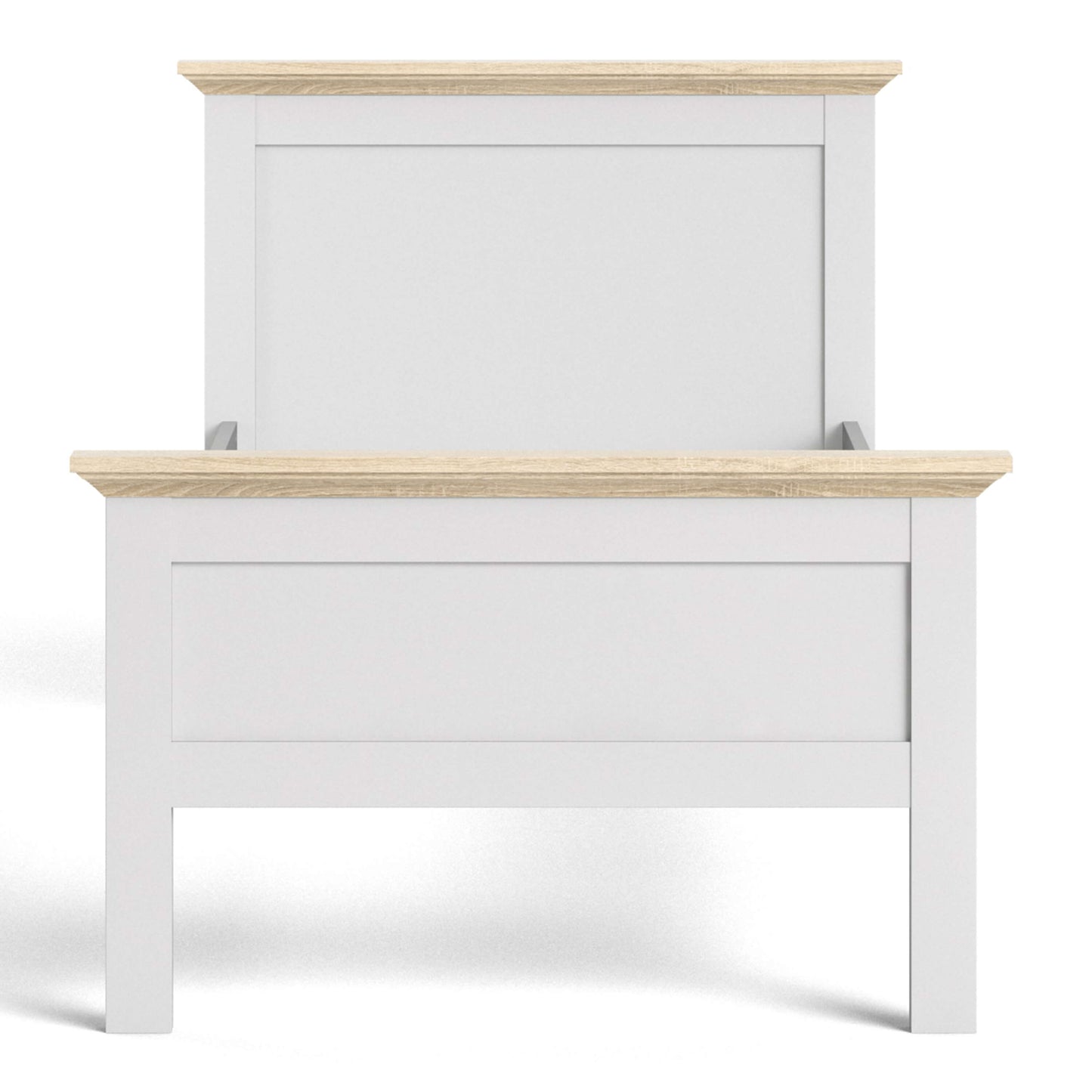 Paris Single Bed (90 x 200) in White and Oak ModelBedroom