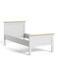 Paris Single Bed (90 x 200) in White and Oak ModelBedroom