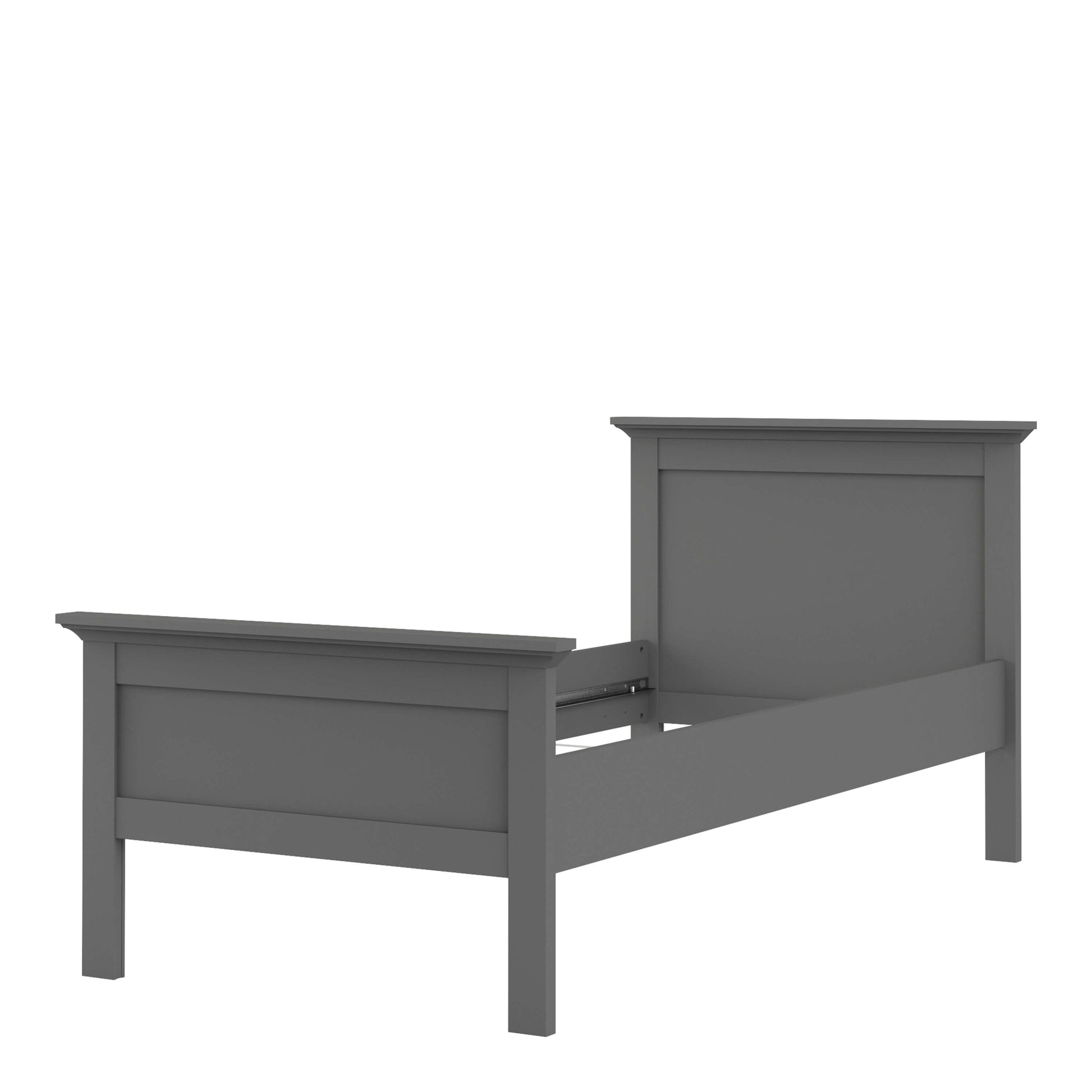 Paris Single Bed (90 x 200) in Matt Grey ModelBedroom