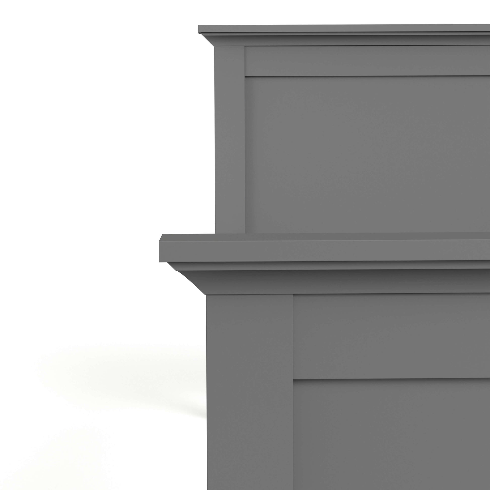 Paris Single Bed (90 x 200) in Matt Grey ModelBedroom
