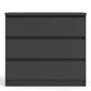 Naia Chest of 3 Drawers in Black Matt - 3 Drawer Chest Black Matt ModelBedroom