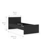 Naia Single Bed 3ft (90 x 190) in Black Matt ModelBedroom