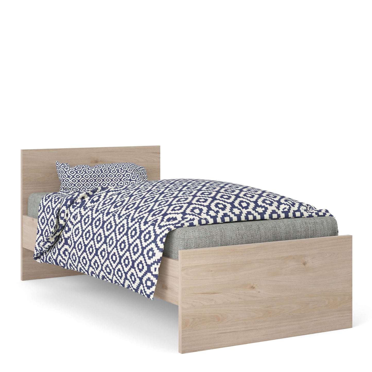 Naia Single Bed 3ft (90x190) Jackson Hickory Oak structure ModelBedroom