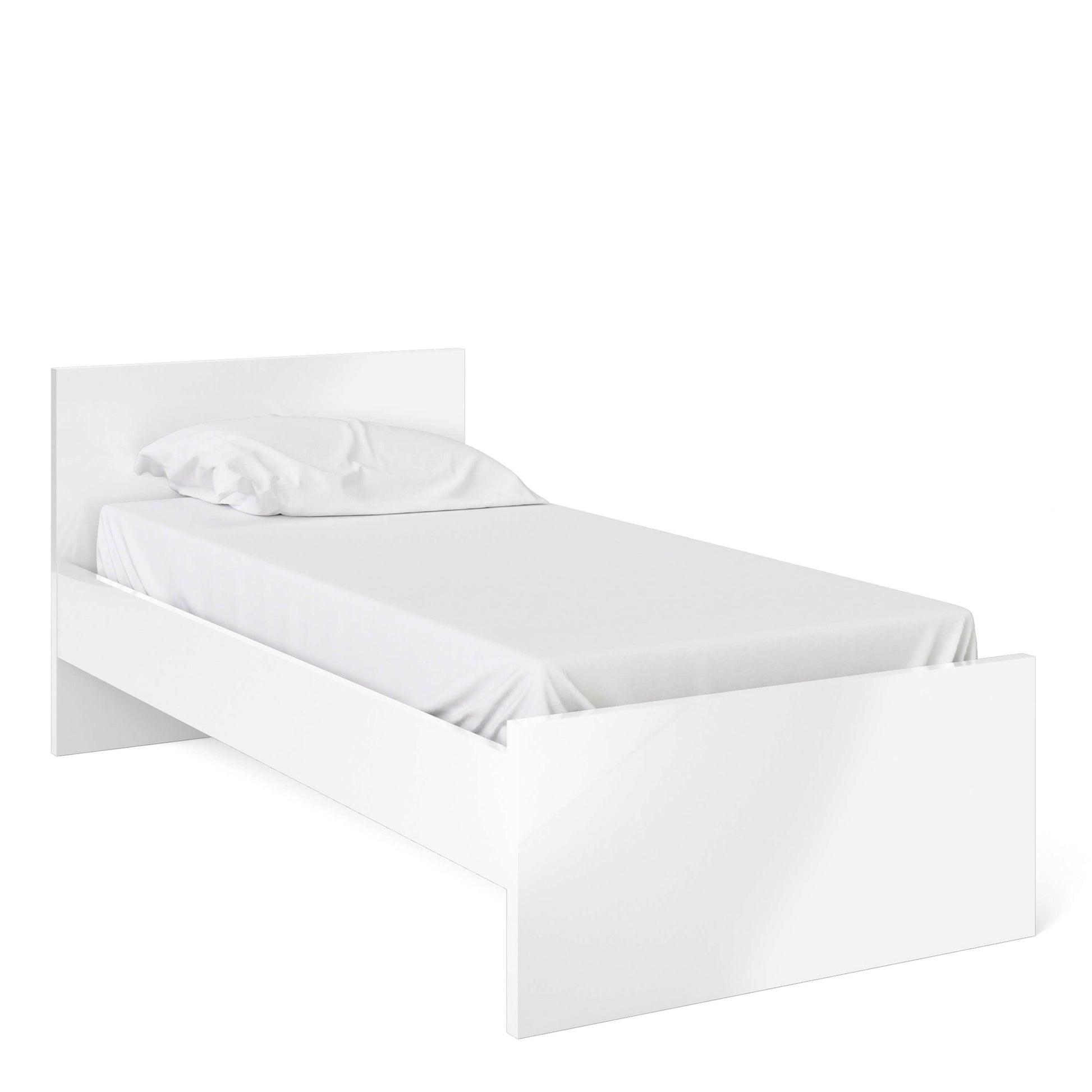 Naia Single Bed 3ft (90 x 190) in White High Gloss ModelBedroom