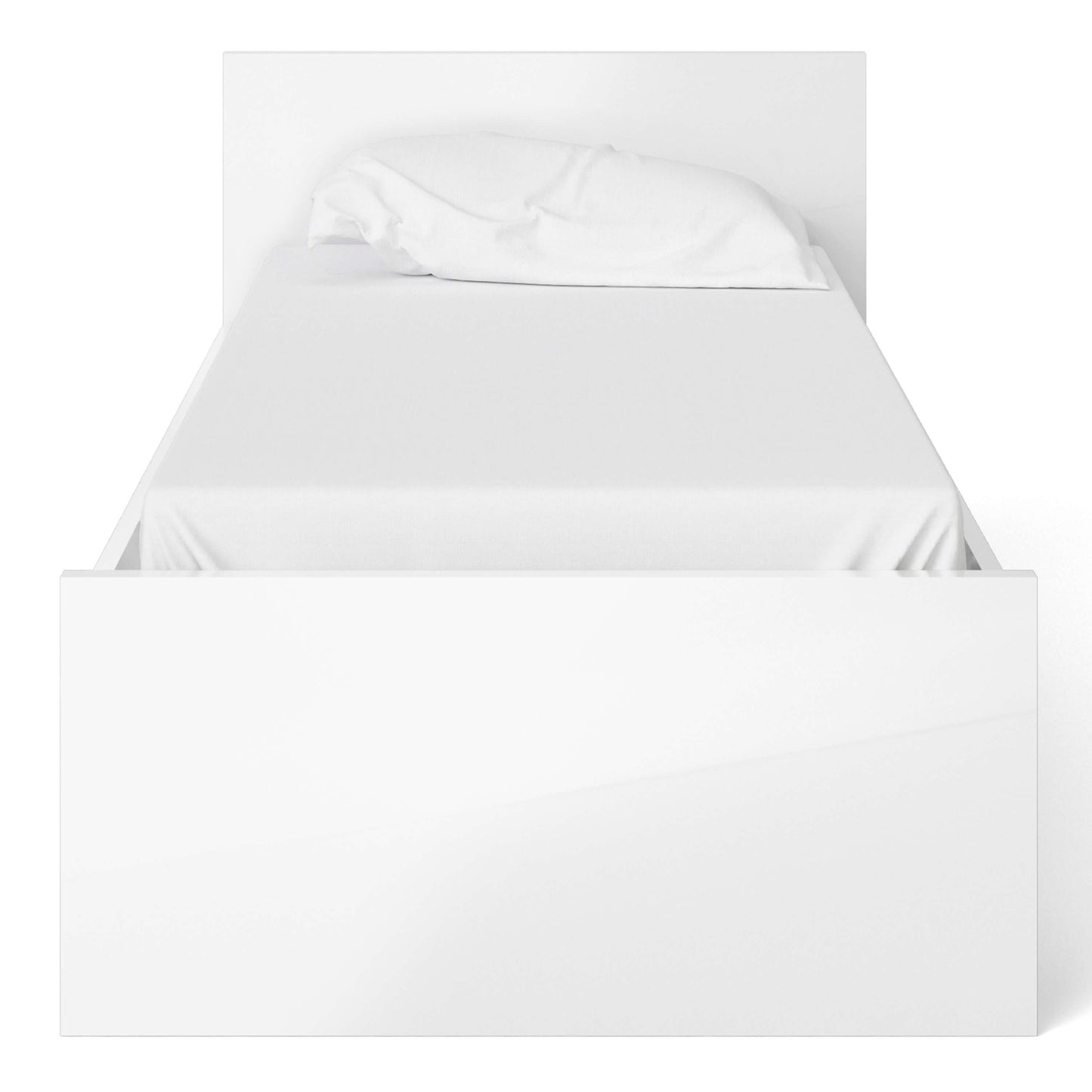 Naia Single Bed 3ft (90 x 190) in White High Gloss ModelBedroom