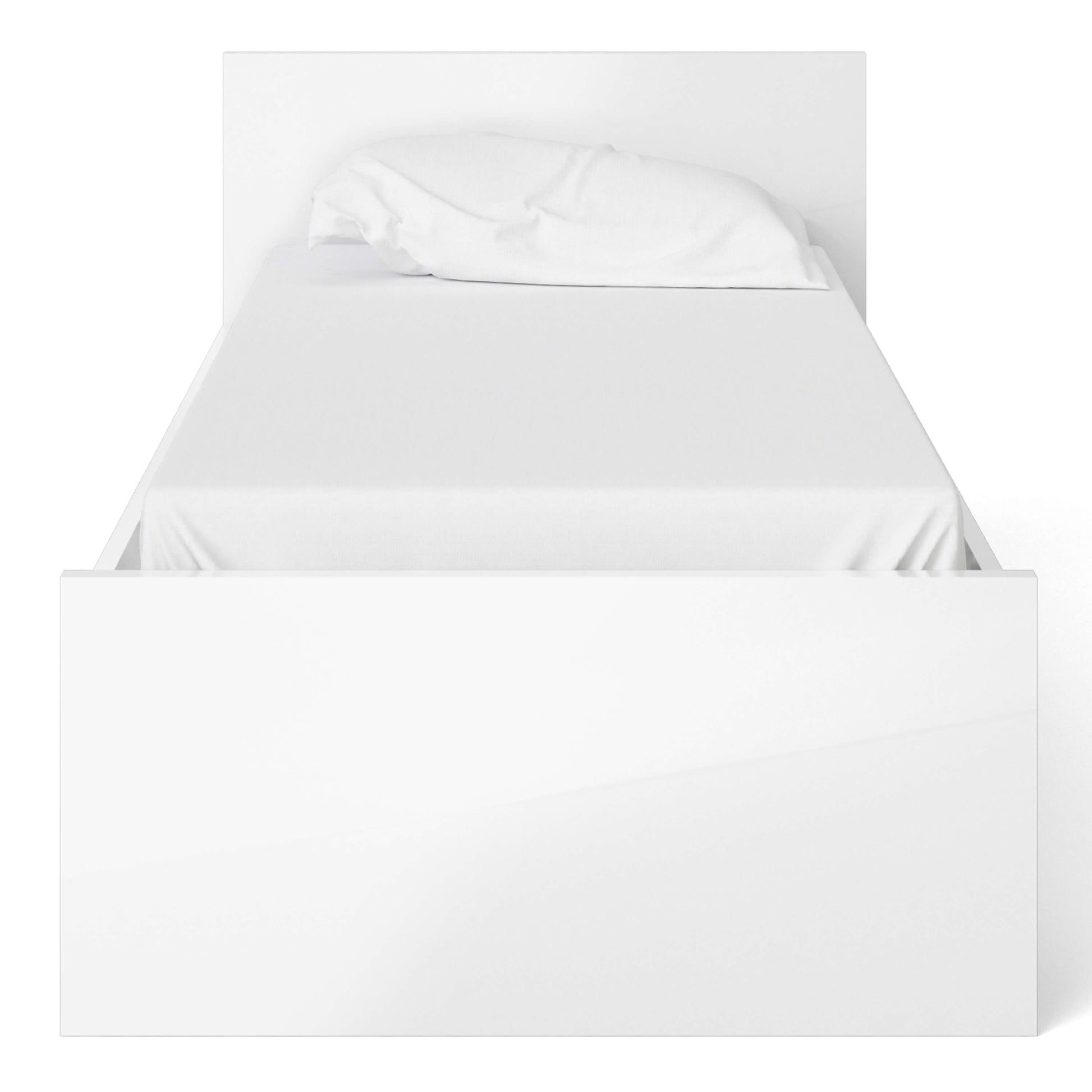 Naia Single Bed 3ft (90 x 190) in White High Gloss ModelBedroom