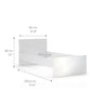 Naia Single Bed 3ft (90 x 190) in White High Gloss ModelBedroom
