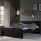 Naia Double Bed 4ft6 (140 x 190) in Black Matt ModelBedroom