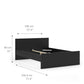 Naia Double Bed 4ft6 (140 x 190) in Black Matt ModelBedroom