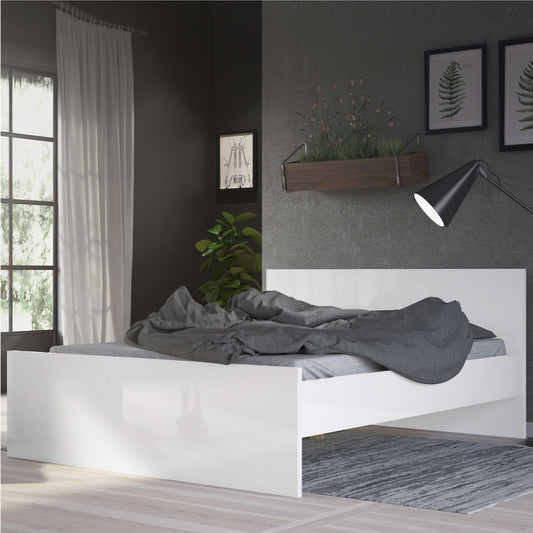 Naia Double Bed 4ft6 (140 x 190) in White High Gloss ModelBedroom
