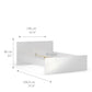 Naia Double Bed 4ft6 (140 x 190) in White High Gloss ModelBedroom