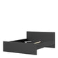 Naia Euro King Bed (160 x 200) in Black Matt ModelBedroom