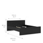 Naia Euro King Bed (160 x 200) in Black Matt ModelBedroom