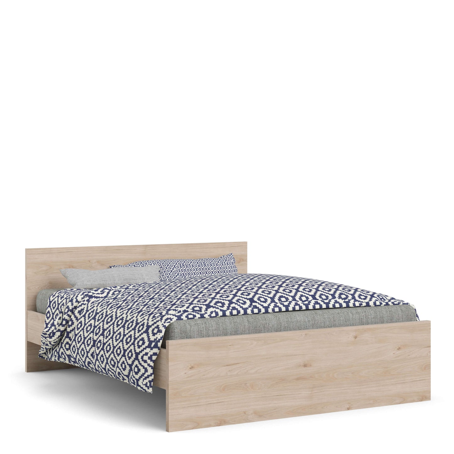 Naia Euro King Bed (160x200) Jackson Hickory Oak structure ModelBedroom