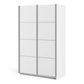 Verona Sliding Wardrobe 120cm in White with White Doors with 2 Shelves ModelBedroom