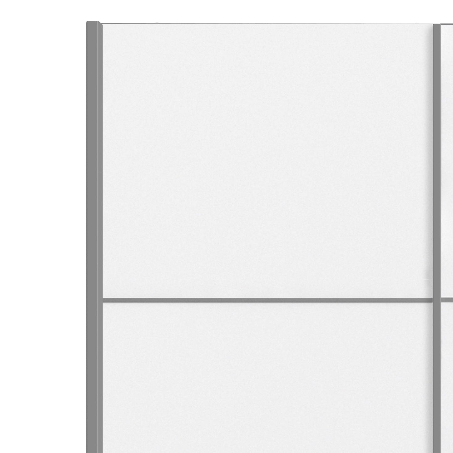 Verona Sliding Wardrobe 120cm in White with White Doors with 2 Shelves ModelBedroom