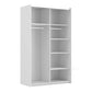 Verona Sliding Wardrobe 120cm in White with White Doors with 5 Shelves ModelBedroom