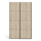 Verona Sliding Wardrobe 120cm in White with Oak Doors with 5 Shelves ModelBedroom