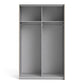 Verona Sliding Wardrobe 120cm in Oak with White Doors with 2 Shelves ModelBedroom