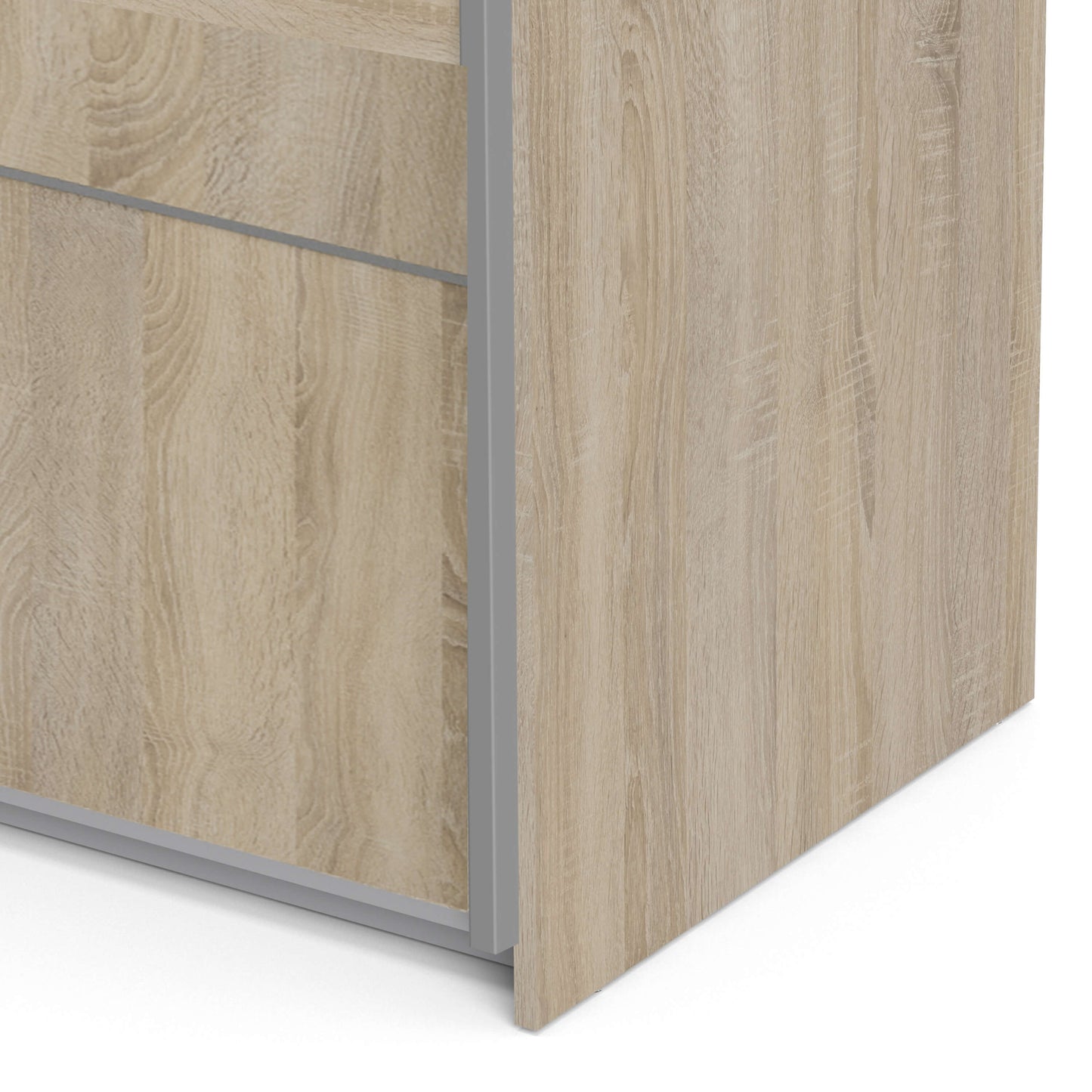 Verona Sliding Wardrobe 120cm in Oak with Oak Doors with 2 Shelves ModelBedroom