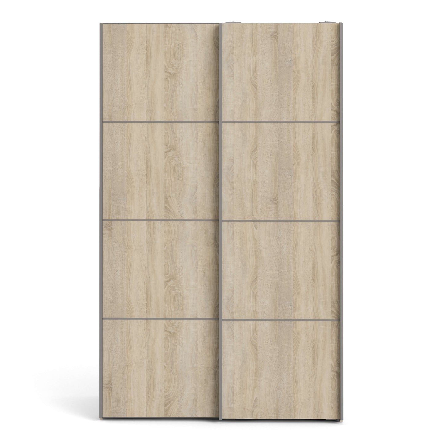 Verona Sliding Wardrobe 120cm in Oak with Oak Doors with 2 Shelves ModelBedroom