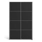 Verona Sliding Wardrobe 120cm in Black Matt with Black Matt Doors with 2 Shelves ModelBedroom