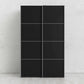 Verona Sliding Wardrobe 120cm in Black Matt with Black Matt Doors with 5 Shelves ModelBedroom