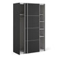 Verona Sliding Wardrobe 120cm in Black Matt with Black Matt Doors with 5 Shelves ModelBedroom