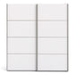 Verona Sliding Wardrobe 180cm in White with White Doors with 2 Shelves ModelBedroom