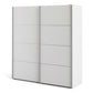 Verona Sliding Wardrobe 180cm in White with White Doors with 5 Shelves ModelBedroom