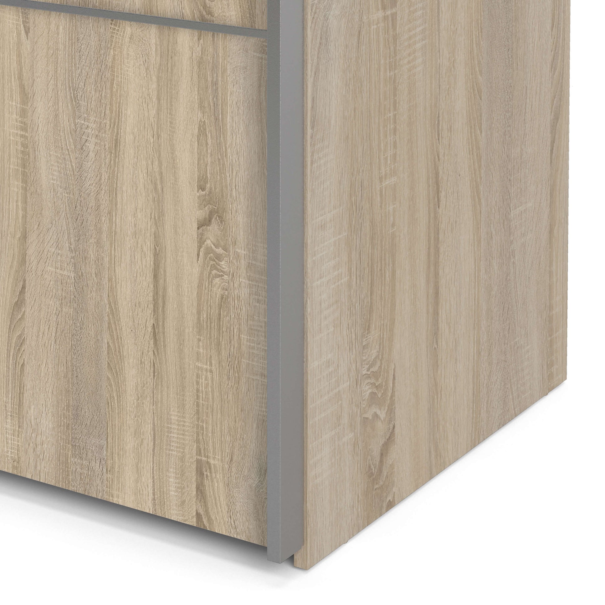 Verona Sliding Wardrobe 180cm in Oak with Oak Doors with 2 Shelves ModelBedroom