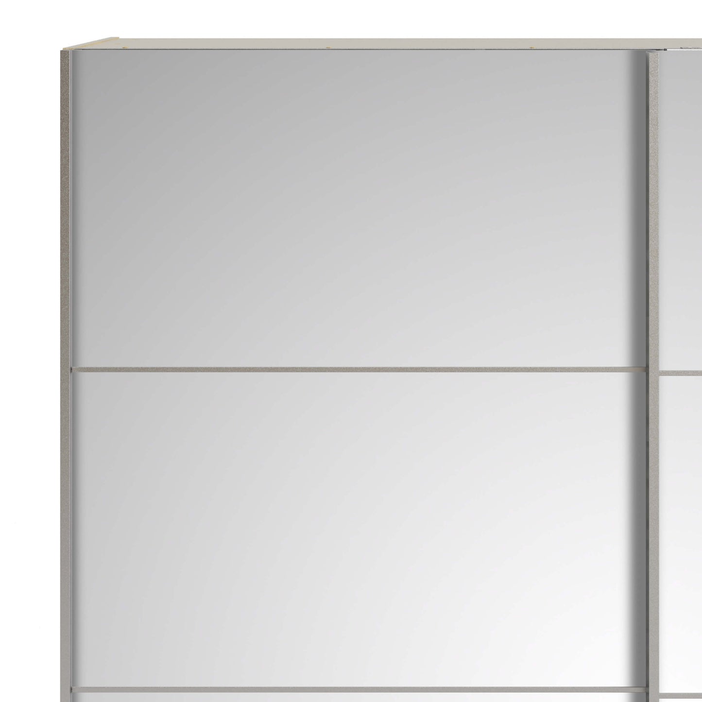 Verona Sliding Wardrobe 180cm in Oak with Mirror Doors with 2 Shelves ModelBedroom