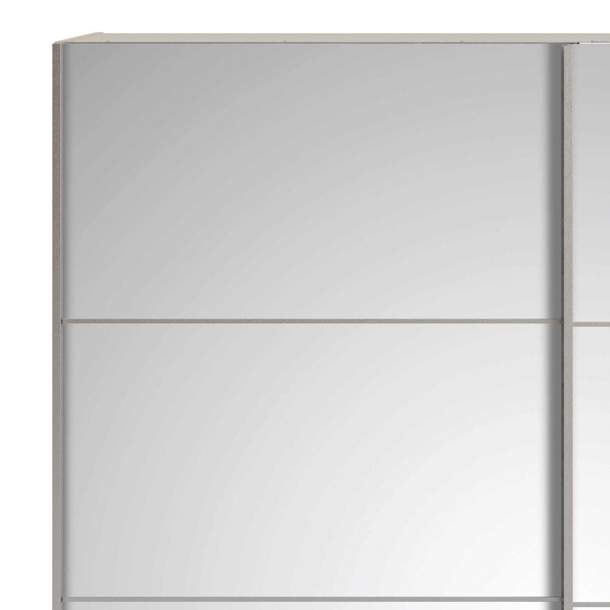 Verona Sliding Wardrobe 180cm in Oak with Mirror Doors with 2 Shelves ModelBedroom