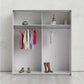 Verona Sliding Wardrobe 180cm in Oak with Mirror Doors with 2 Shelves ModelBedroom