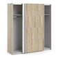 Verona Sliding Wardrobe 180cm in Oak with White and Oak doors with 2 Shelves ModelBedroom