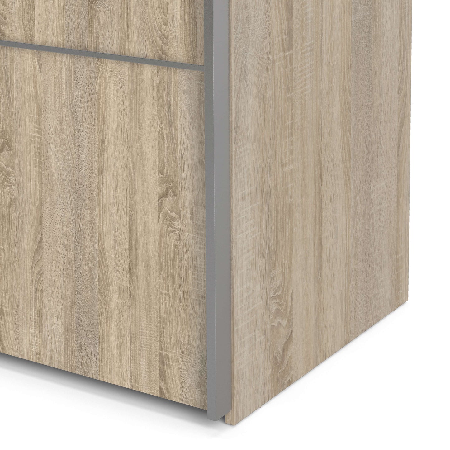 Verona Sliding Wardrobe 180cm in Oak with White and Oak doors with 2 Shelves ModelBedroom