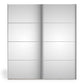 Verona Sliding Wardrobe 180cm in Oak with Mirror Doors with 5 Shelves ModelBedroom