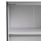 Verona Sliding Wardrobe 180cm in Black Matt with Oak Doors with 5 Shelves ModelBedroom