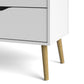 Oslo Chest of 4 Drawers (2+2) in White and Oak ModelBedroom