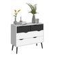 Oslo Chest of 4 Drawers (2+2) in White and Black Matt ModelBedroom