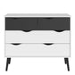 Oslo Chest of 4 Drawers (2+2) in White and Black Matt ModelBedroom