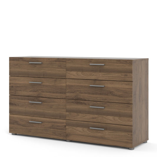 Pepe Wide Chest of 8 Drawers (4+4) in Walnut - 8 Drawer Chest Of Drawers ModelBedroom