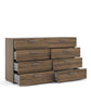 Pepe Wide Chest of 8 Drawers (4+4) in Walnut - 8 Drawer Chest Of Drawers ModelBedroom