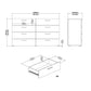 Pepe Wide Chest of 8 Drawers (4+4) in Walnut - 8 Drawer Chest Of Drawers ModelBedroom