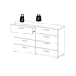 Pepe Wide Chest of 8 Drawers (4+4) in Walnut - 8 Drawer Chest Of Drawers ModelBedroom