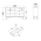 Ry Wide double chest of drawers 6 drawers in Matt Black Walnut - wide chest of drawers ModelBedroom