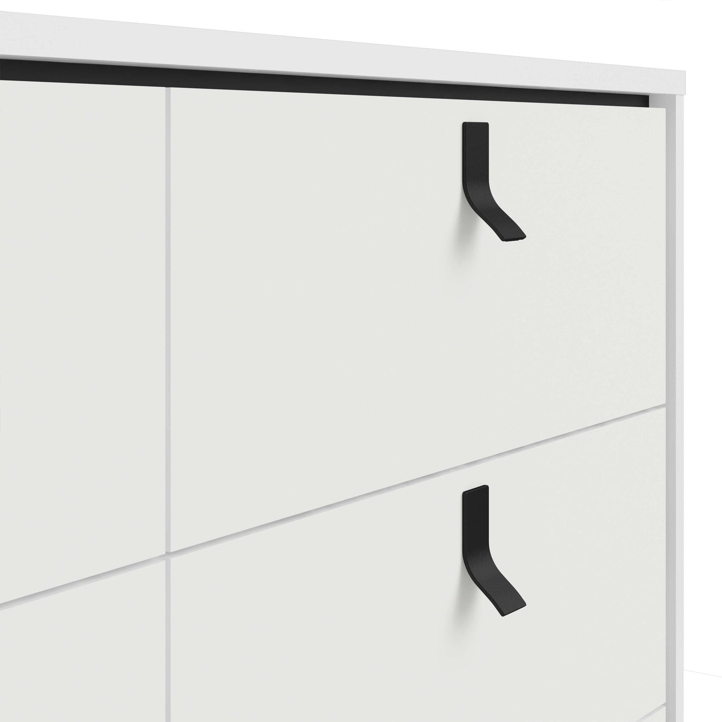 Ry Wide double chest of drawers 6 drawers in Matt White - wide 6chest of drawers ModelBedroom