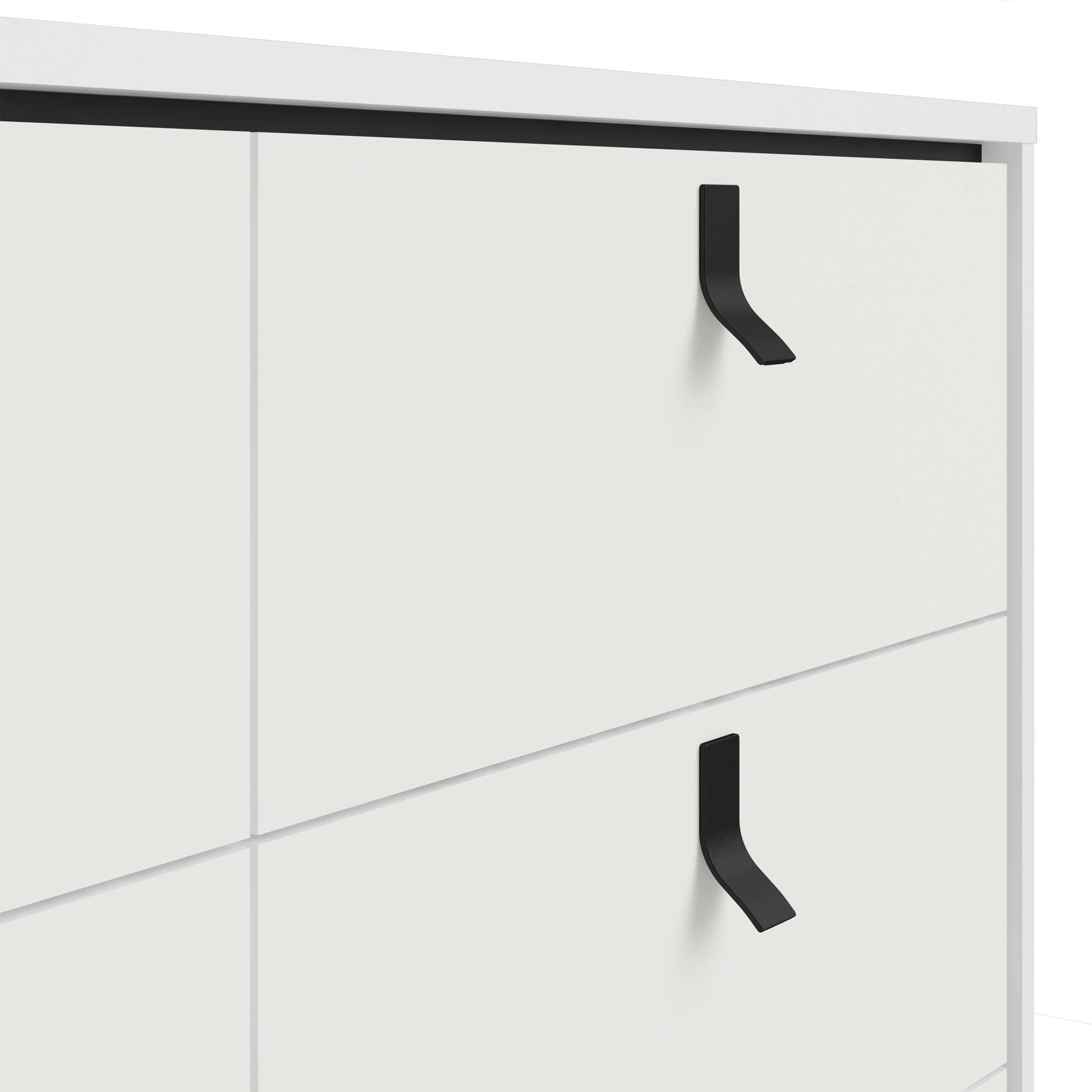 Ry Wide double chest of drawers 6 drawers in Matt White - wide 6chest of drawers ModelBedroom