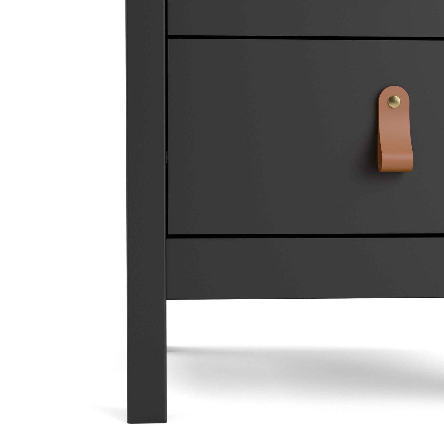 Barcelona Bedside Table 2 drawers in Matt Black ModelBedroom